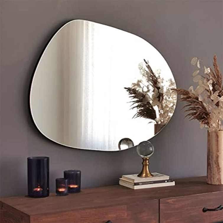 Orren Ellis Berlin Collection Asymmetrical Oval Mirror Modern Large